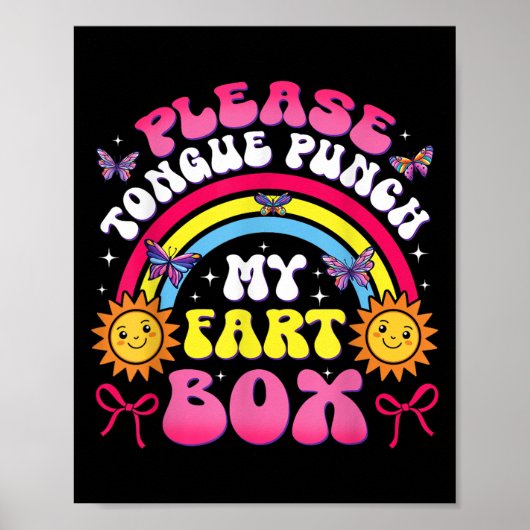 Alsjeblieft Tong Punch My Fart Box Grappig Ongepas Poster (Voorkant)