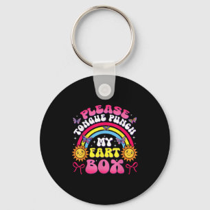 Alsjeblieft Tong Punch My Fart Box Grappig Ongepas Sleutelhanger