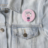 Alsjeblieft. Voor het geval dat. Grappige AI Pixel Ronde Button 5,7 Cm (In situ)