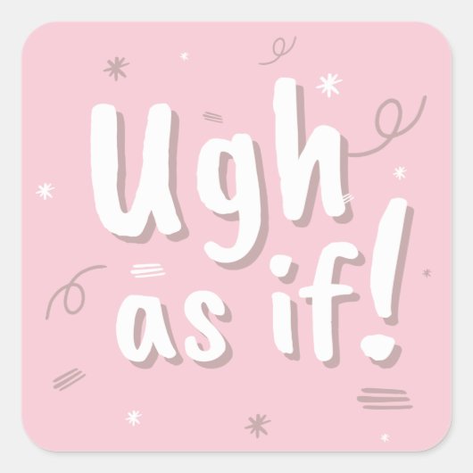 Also nee! vierkante sticker (Voorkant)