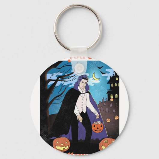 Alsof je Halloween me grappige Halloween uit zou k Sleutelhanger (Voorkant)