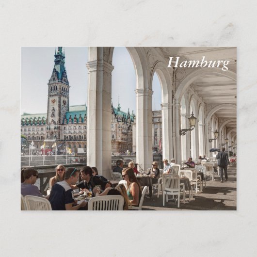 Alsterarkaden, Hamburg, Duitsland Briefkaart (Voorkant)