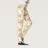 Alstroemeria floral Peruaanse lelie kunst leggings (Rechts)