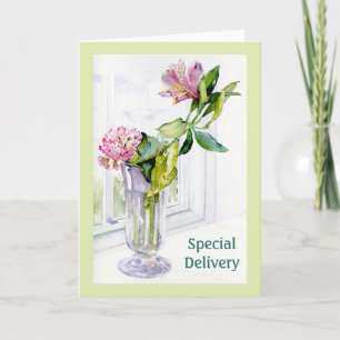 Alstroemeria Flowers 5x7 Folded Kaart