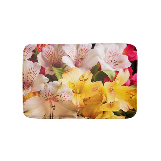 Alstroemeria Flowers Bath Mat (Voorkant)