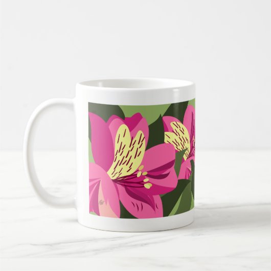 Alstroemeria Flowers Koffiemok (Links)