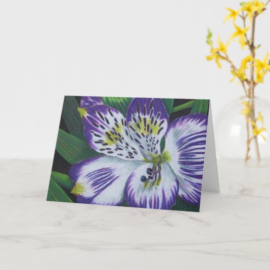 Alstroemeria Kaart (Gele Bloem)