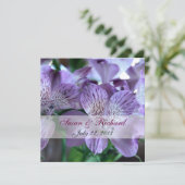 Alstroemeria Lily Wedding Invitation Kaart (Staand voorkant)