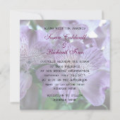 Alstroemeria Lily Wedding Invitation Kaart (Achterkant)