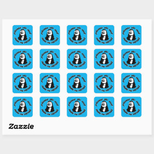 alstublieft geen interactie met mij vierkante sticker