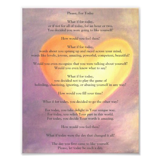 alstublieft voor vandaag poster (Voorkant)