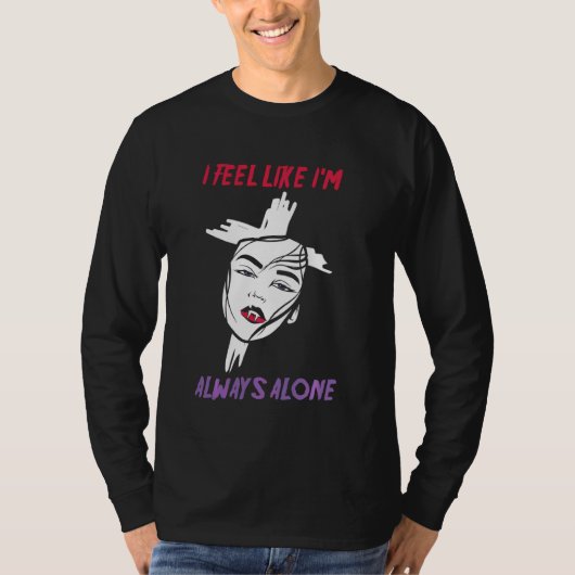 Alt Aesthetics I's Alsof I'm Altijd alleen Vampir T-shirt (Voorkant)