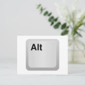 Alt Computer Key Briefkaart (Staand voorkant)
