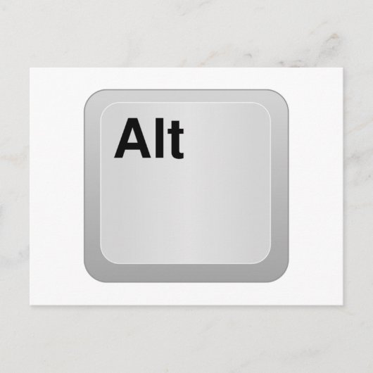 Alt Computer Key Briefkaart (Voorkant)