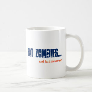 Alt Eat Zombies en Fart Halloween Emo Gothic Blauw Koffiemok