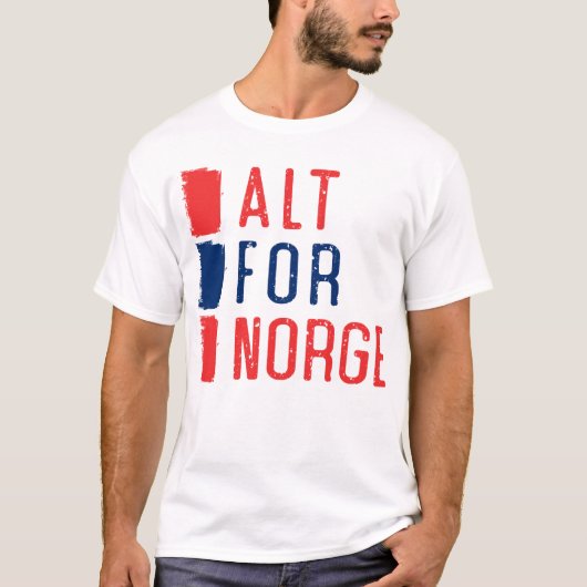 Alt for Norge Norway Motto Tee Shirt (Voorkant)