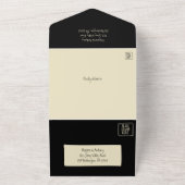 Alt. Hart Gevormd Skelet Handen Hart Bruiloft All In One Uitnodiging (Buitenkant)