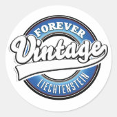 alt logo van Liechtenstein Ronde Sticker (Voorkant)