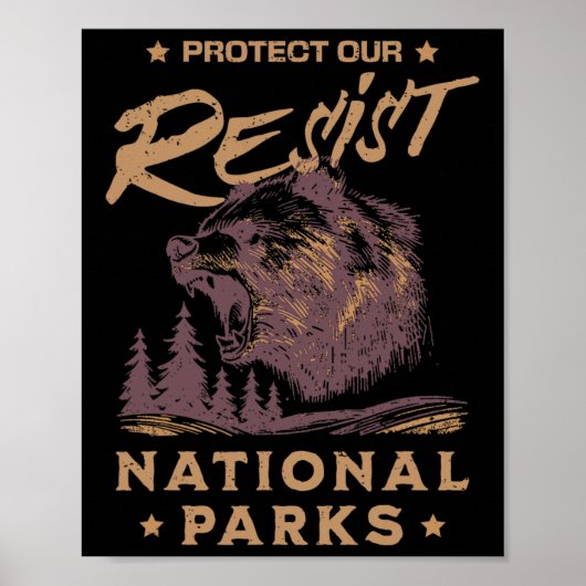 Alt National Park Resist Service Bescherm onze nat Poster (Voorkant)