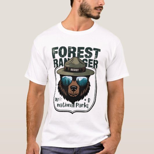 Alt National Park Service Resist - bescherm onze V T-shirt (Voorkant)