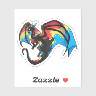 Alt Polyamoureuze Pride Dragon Sticker