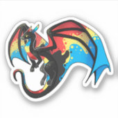 Alt Polyamoureuze Pride Dragon Sticker (Voorkant)