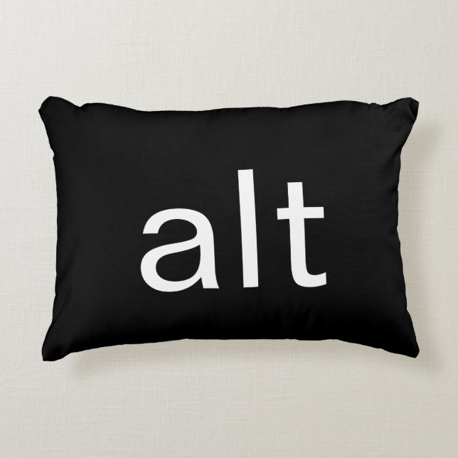 Alt-toetsenbord, opdracht Zwart Wit Accent Kussen (Voorkant)