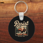 Alt US National Park Resist Service Bison Sleutelhanger (Voorkant)