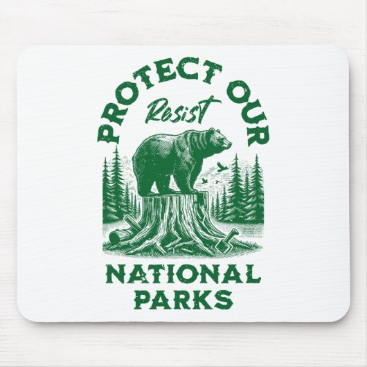 Alt US National Park Resist Service Muismat (Voorkant)