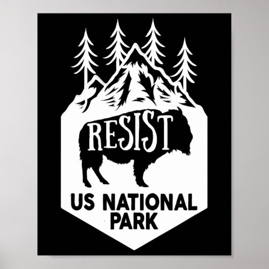 Alt US National Park Resist Service Poster (Voorkant)