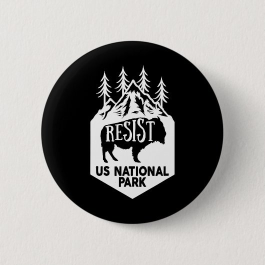 Alt US National Park Resist Service Ronde Button 5,7 Cm (Voorkant)