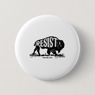Alt US National Park Resist Service T Shirt Bison Ronde Button 5,7 Cm