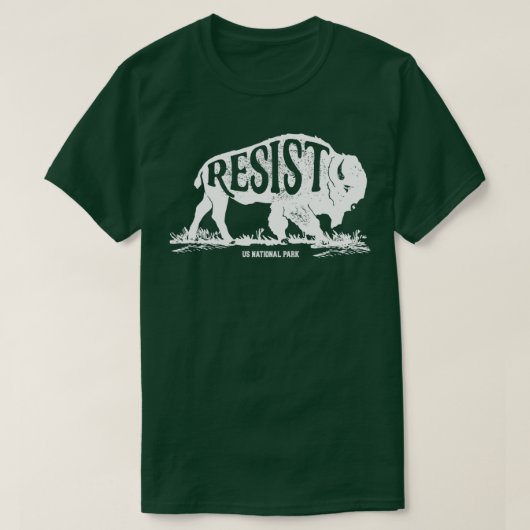 ALT US National Park Service verzet tegen Bison Vi T-shirt (Design voorkant)