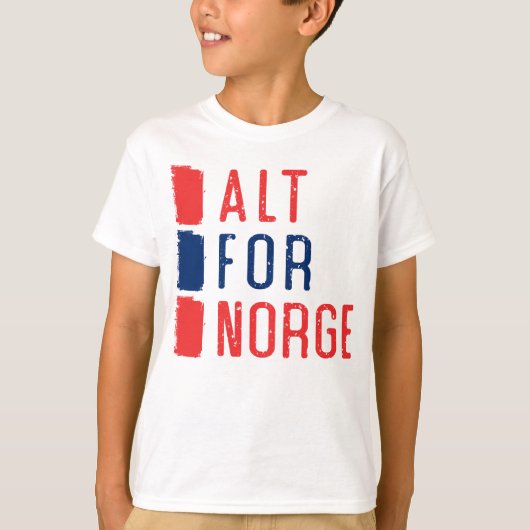 Alt voor Norge Noors Motto T-shirt (Voorkant)