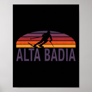 Alta Badia Dolomieten Italië Skigebied Snowboarden Poster