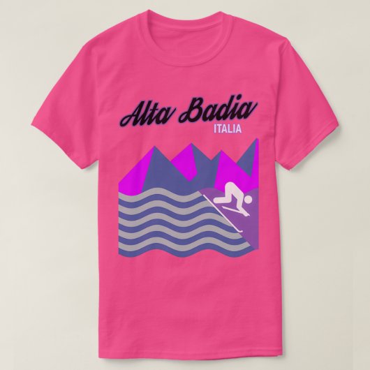 Alta Badia Dolomites Italy Ski Resort Snowboarding T-shirt (Design voorkant)