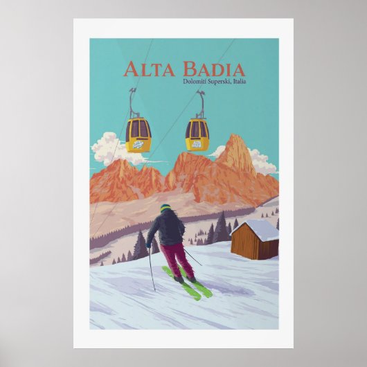 Alta Badia Ski Resort Poster (Voorkant)