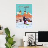 Alta Badia Snowboarden Reisposter Poster (Thuiskantoor)