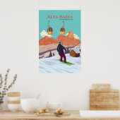 Alta Badia Snowboarden Reisposter Poster (Keuken)