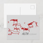 Alta, Noorwegen (rockbedekking) Briefkaart (Voorkant / Achterkant)