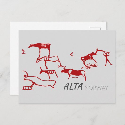 Alta, Noorwegen (rockbedekking) Briefkaart (Voorkant / Achterkant)