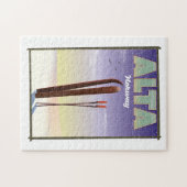 ALTA Noorwegen ski reisposter Legpuzzel (Horizontaal)
