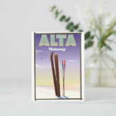 ALTA Noorwegen skireisposter Briefkaart (Staand voorkant)