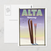 ALTA Noorwegen skireisposter Briefkaart (Voorkant / Achterkant)