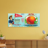 Alta Peach Label Canvas Afdruk (Insitu (Woonkamer))