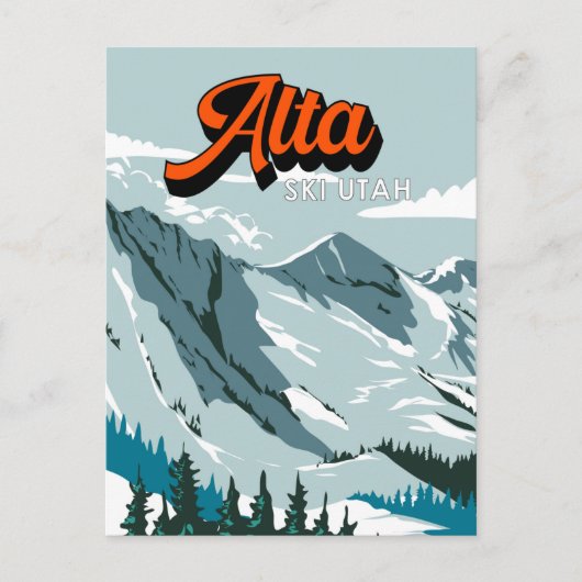 Alta Ski Area Winter Utah  Briefkaart (Voorkant)