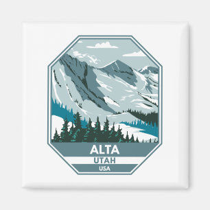 Alta Ski Area Winter Utah Magneet
