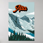 Alta Ski Area Winter Utah  Poster (Voorkant)