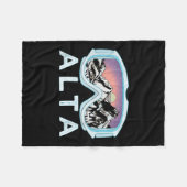 Alta Ski Design _ Alta, Ut Skiing Snow Gift  Fleece Deken (Voorkant (Horizontaal))
