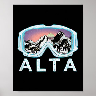 Alta Ski Design _ Alta, Ut Skisport Sneeuw Cadeau Poster